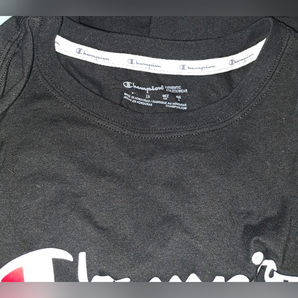 Champion Authentic Athleticwear Short Sleeve Graphic T Shirt Black Sz S - Picture 2 of 4